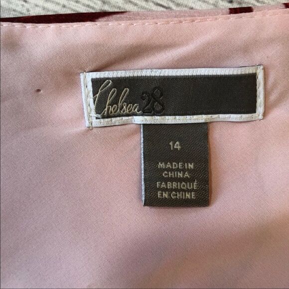 Chelsea28 Iris Print Surplice Mini Dress Size 14 - Picture 5 of 8